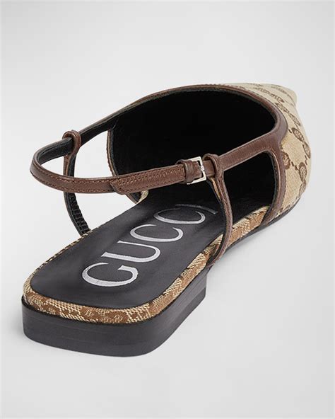 gucci demi monogram ballerina flats